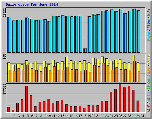 Daily usage for June 2024