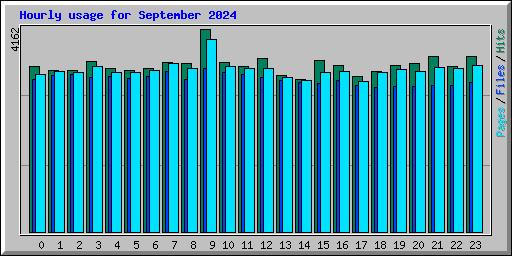 Hourly usage for September 2024